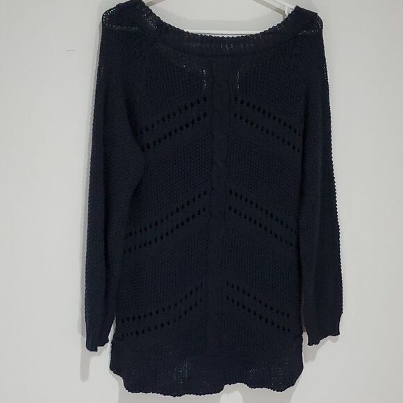 HARLOW dark blue medium knit sweater - Picture 5 of 6